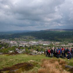 Looking down on Ilkely and the Wharfe Valley