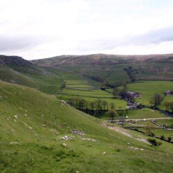 The line of the Mid-Craven Fault